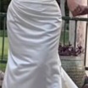 Elegant White Satin Gown